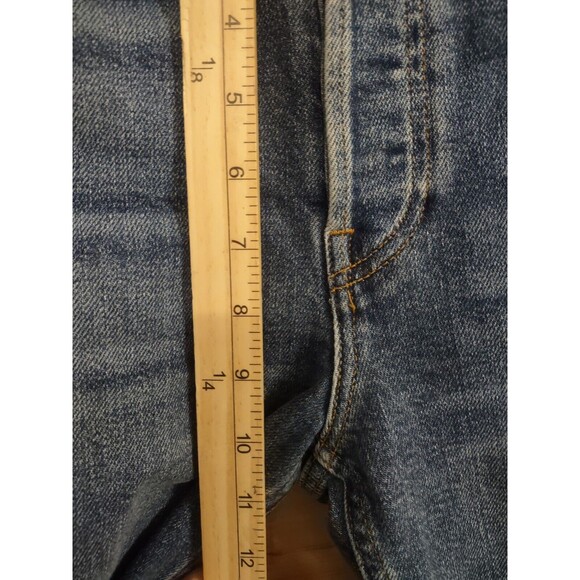 Redone Womens High Waist Button Fly Slim Ankle Jeans Pants Blue Size 24 - Picture 6 of 9